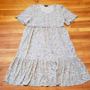Suzanne Betro Size 1X Sage Green Floral Dress